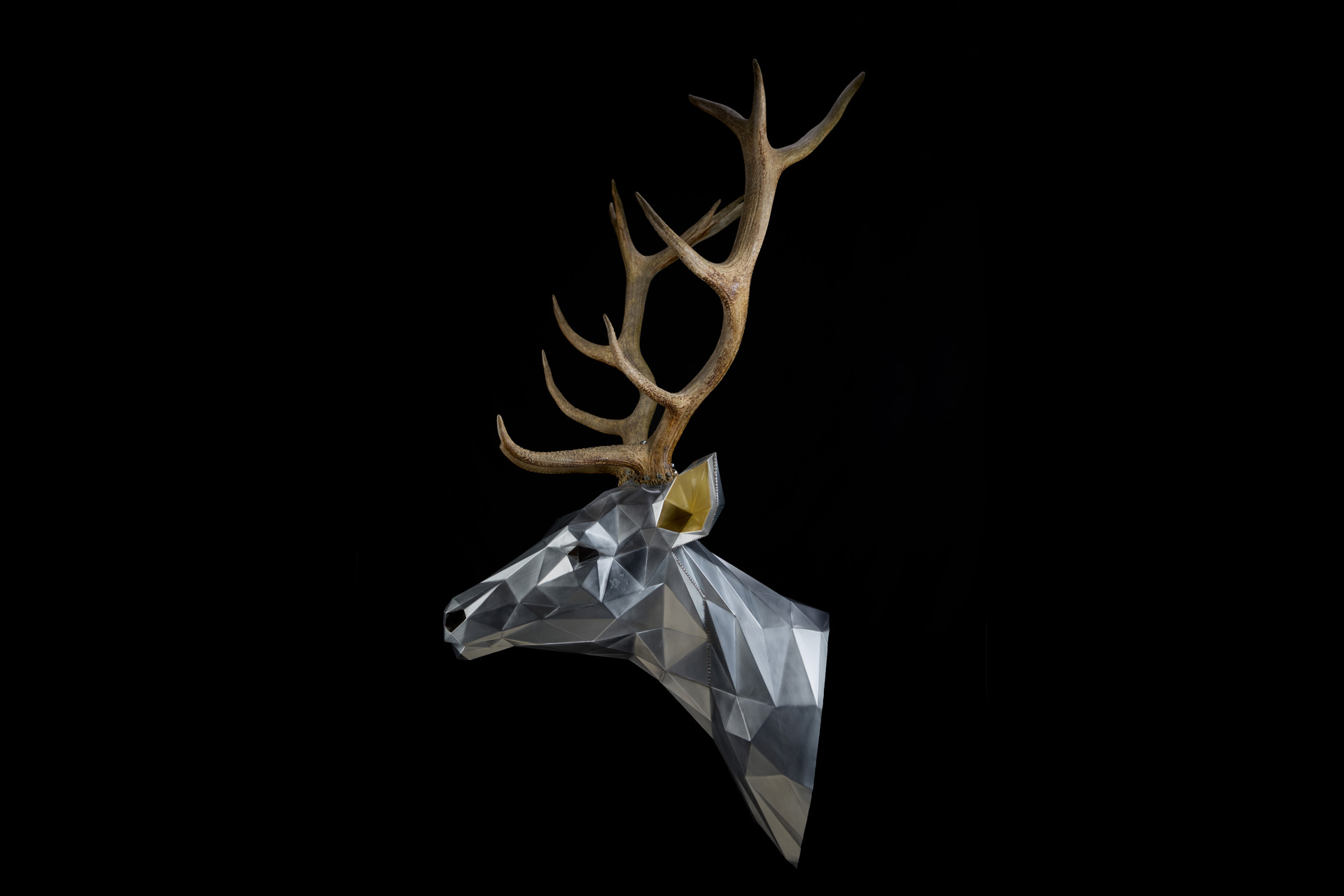 Sculpture Cerf en zinc - Citation - Antoine Saint